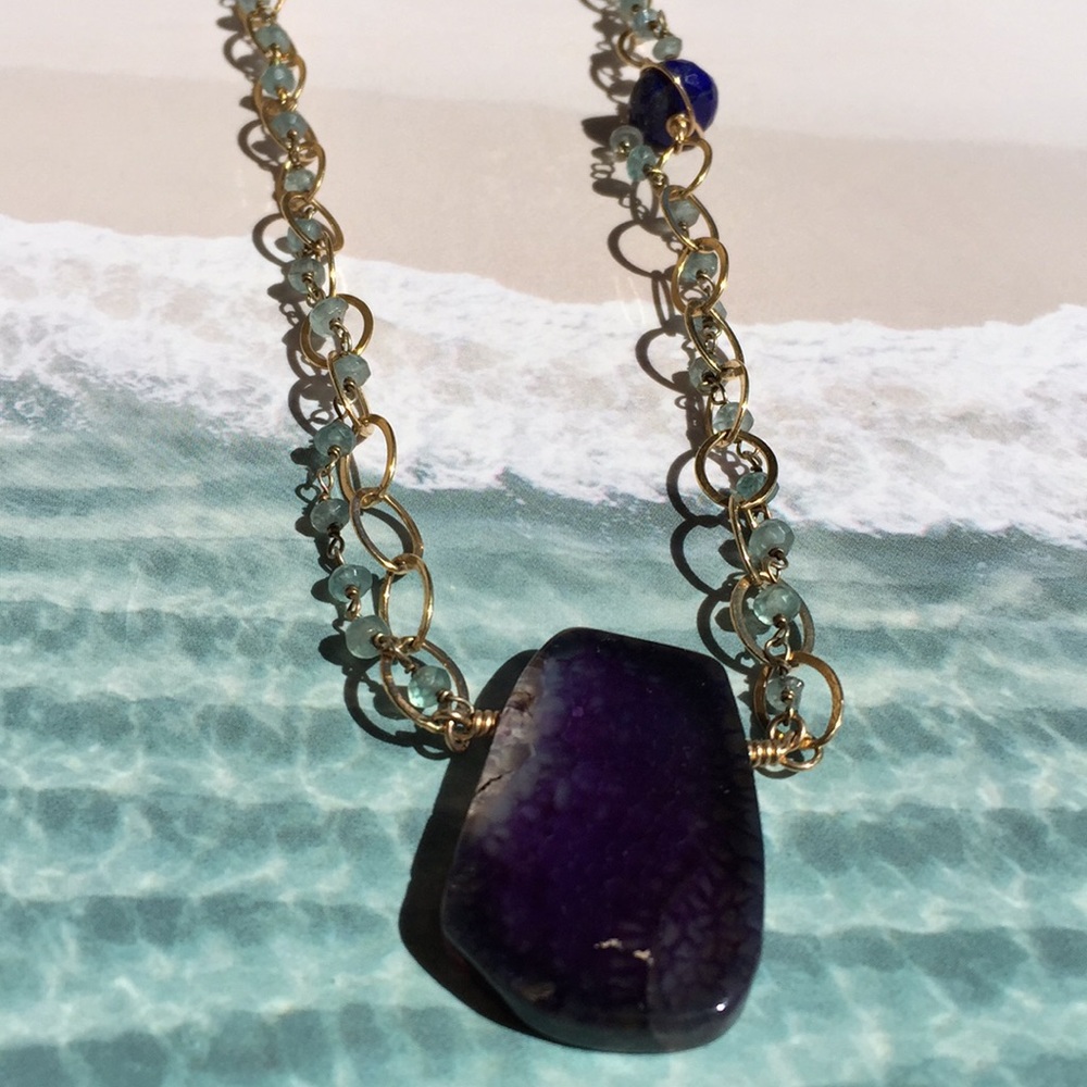 Semi precious and GF necklace